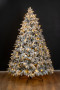 Искусственная елка Камчатская заснеженная 210 см., 505 теплых белых Led ламп., литая хвоя+пвх, ЕлкиТорг (134210)