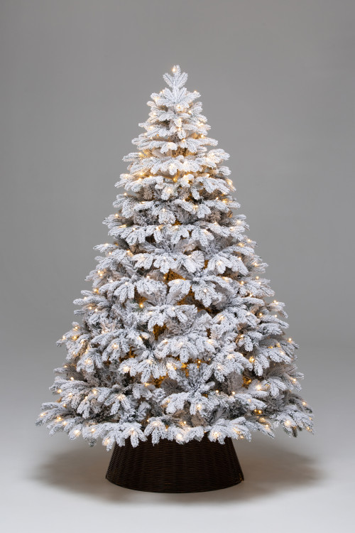 Искусственная елка Камчатская заснеженная 210 см., 505 теплых белых Led ламп., литая хвоя+пвх, ЕлкиТорг (134210)