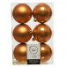Набор пластиковых шаров Парис 80 мм., янтарный, 6 шт., Kaemingk (022285)
