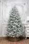 Искусственная елка Алтайская заснеженная 180 см., 100% литая хвоя, ЕлкиТорг (169180)