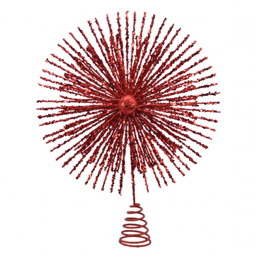 Елочная макушка Красный Фонтан, 28х38 см., красный, Kaemingk (516265) 