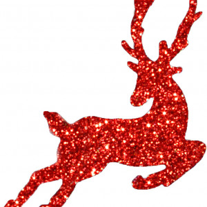 Украшение из пенополистирола Олень, 200 мм., красный, ПромЕлка (ОЛ-200RED)