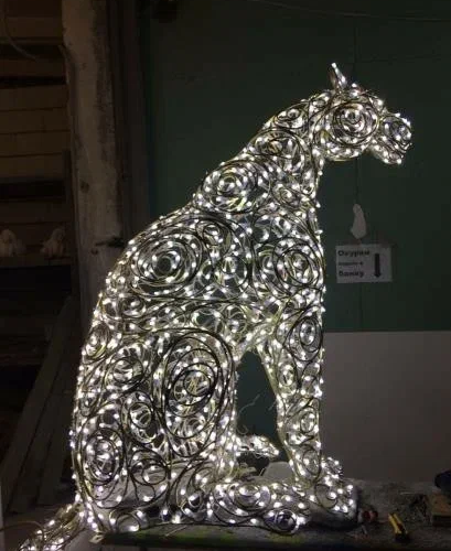 Светодиодная фигура Пантера сидит 130 см., Сад Радости (SR177) 