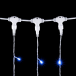 Светодиодный занавес 2*2 м., 400 синих LED ламп, мерцание, прозрачный провод ПВХ, LTC (PCL402BLW-10-2B) в Санкт-Петербурге