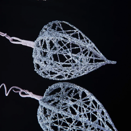 Ветвь Физалис серебро 58 см., Christmas DeLuxe (88868) 