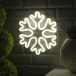 Неоновая вывеска Снежинка 30 см., батарейки ААх3, USB, белый, Luazon Lighting (7989805)