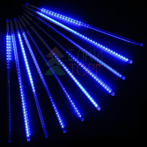Гирлянда Тающие сосульки 10*0.5 м., 24V., 600 синих LED ламп, коннектор, черный ПВХ, LTC (CCL600-10-1B)