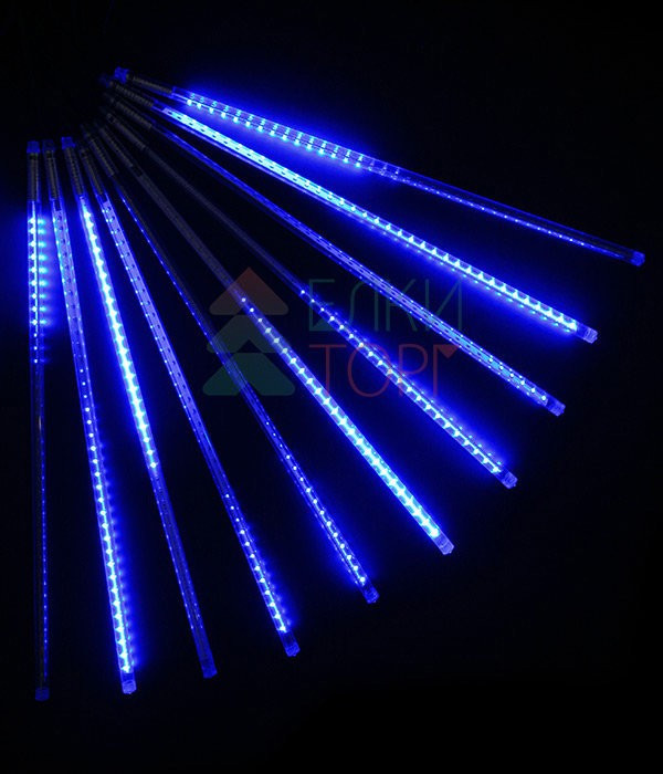 Гирлянда Тающие сосульки 10*0.5 м., 24V., 600 синих LED ламп, коннектор, черный ПВХ, Beauty Led (CCL600-10-1B) в Белгороде