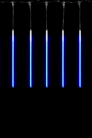 Гирлянда Тающие сосульки 10*0.5 м., 24V., 600 синих LED ламп, коннектор, черный ПВХ, LTC (CCL600-10-1B)