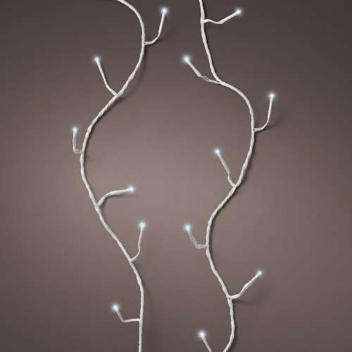 Светодиодная гирлянда с контроллером 13.5 м, 220V., 180 белые и холодных белых LED ламп, белый ПВХ, Kaemingk (494124) в Санкт-Петербурге