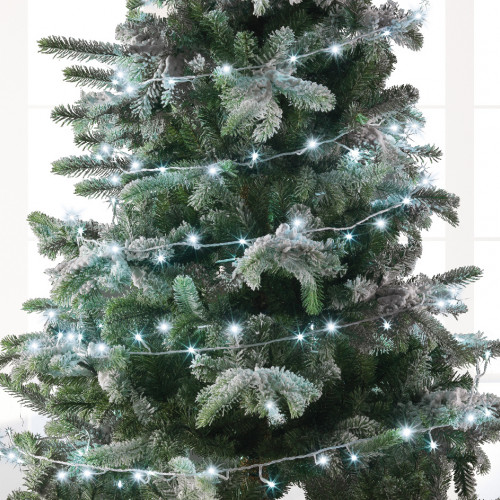 Светодиодная гирлянда с контроллером 13.5 м, 220V., 180 белые и холодных белых LED ламп, белый ПВХ, Kaemingk (494124) в Санкт-Петербурге