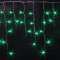 Светодиодная мерцающая бахрома 3*0.5 м., 220V, 112 зеленых LED ламп, прозрачный провод, Rich LED (RL-i3*0.5F-T/G)