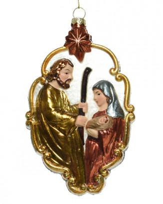 Елочное украшение Христос и Мария 6х6х12 см., пластик, Kaemingk (027766/2)