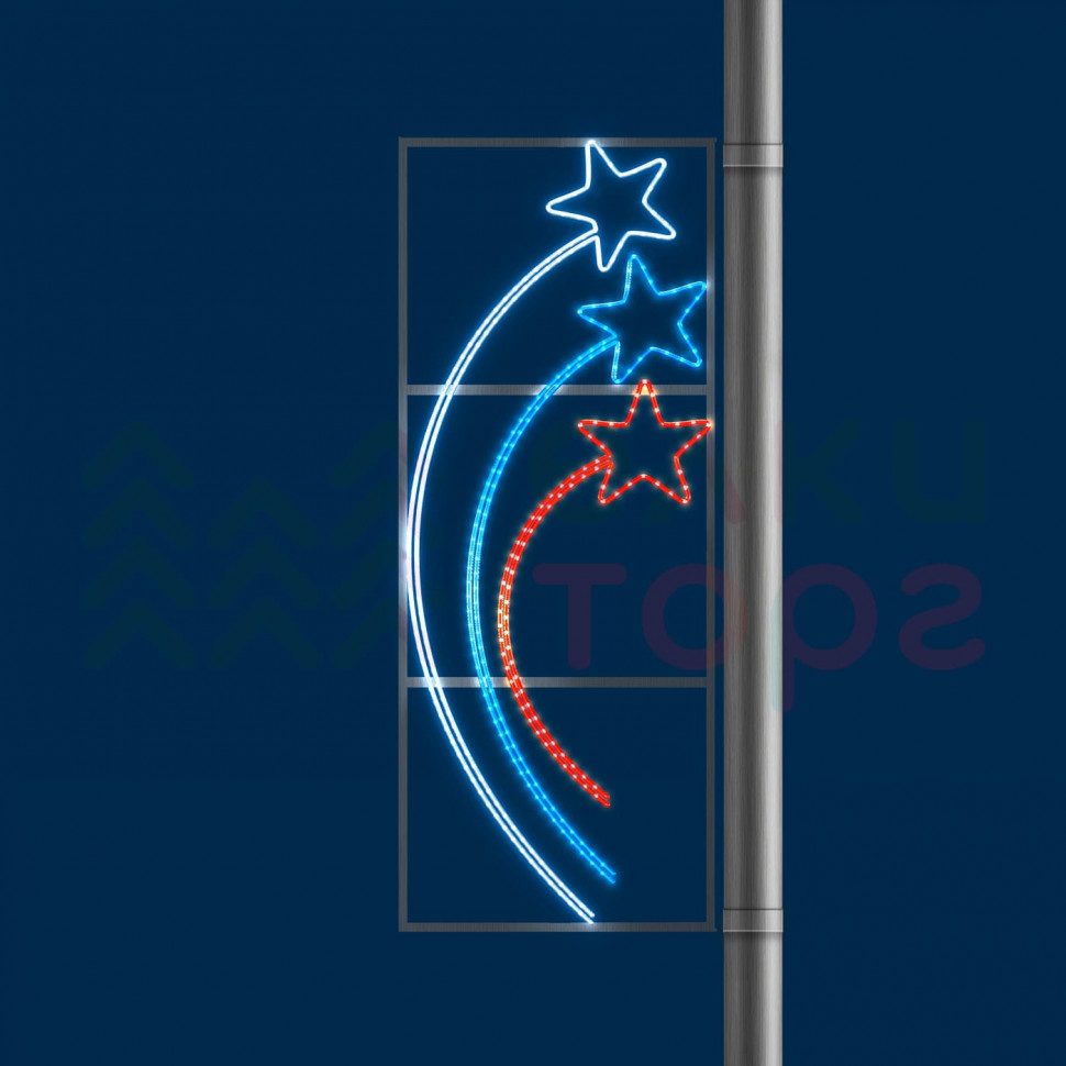 Светодиодная консоль Звёзды триколор 60*150 см., 220В, Conso (KPN-015-L001) в Нижнем Новгороде
