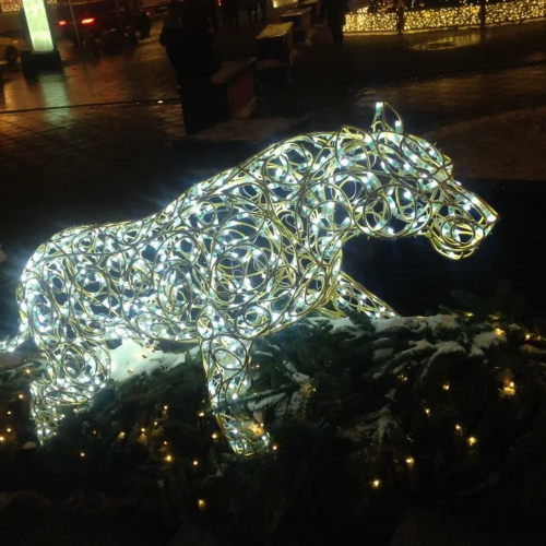 Светодиодная фигура Пантера крадущаяся 60 см., Сад Радости (SR178) 