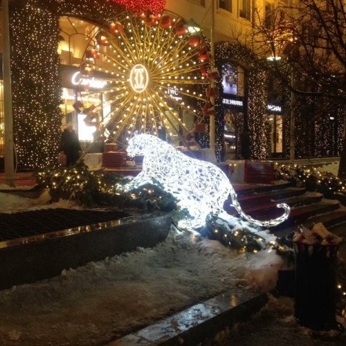 Светодиодная фигура Пантера крадущаяся 60 см., Сад Радости (SR178) 