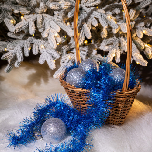 Мишура Винтажная д.75 мм., дл.2,7 м.,синий, КАЗ КОМ (М-128/синий)