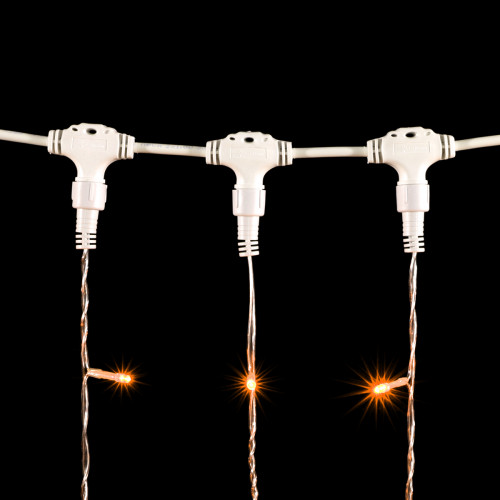 Светодиодный занавес 2*3 м., 600 желтых LED ламп, прозрачный провод ПВХ, LTC (PCL602-10-2Y)