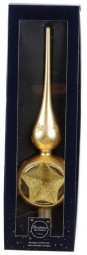 Макушка на елочку Новогодняя Звезда  31 см, золотая, стекло, KAEMINGK (170180/1)