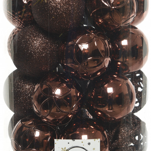 Набор пластиковых шаров Королевский 60 мм, палисандровый, 37 шт, Kaemingk (020827)