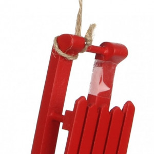 Украшение из дерева Санки красные 3,5* 3*10 см., House of Seasons (83226)