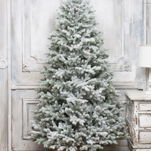 Искусственная елка Алтайская заснеженная 240 см., 100% литая хвоя, ЕлкиТорг (169240)