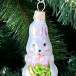 А42 Елочное украшение Зайчик,  стекло, 9 см., 1 шт., Витус
