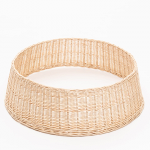 Корзина для декорирования основания елки 50*27 см., белая, натуральная, ЕлкиТорг (50-226)