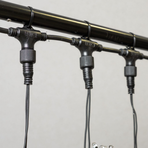 Светодиодный занавес 2*3 м., 600 LED, тепло-белый, статика, черный провод каучук, LTC (ECO602-1-2WW)