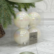 Набор пластиковых шаров Прага 100 мм., белый перламутр, 4 шт., Christmas DeLuxe (87579)