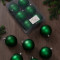 Набор пластиковых шаров Анет 80 мм., зеленый матовый, 6 шт., ЕлкиТорг (150309)