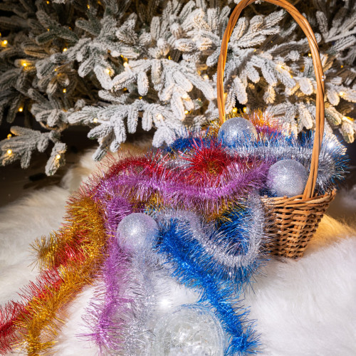 Мишура Винтажная д.75 мм., дл.2,7 м.,серебро, КАЗ КОМ (М-128/серебро)