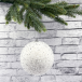 Шар новогодний Бисер 20 см., белый, пенопласт, Christmas DeLuxe (11824)  в Санкт-Петербурге