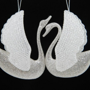 Украшение &quot;Лебедь&quot; цвет белый 7,7 см, (120274)