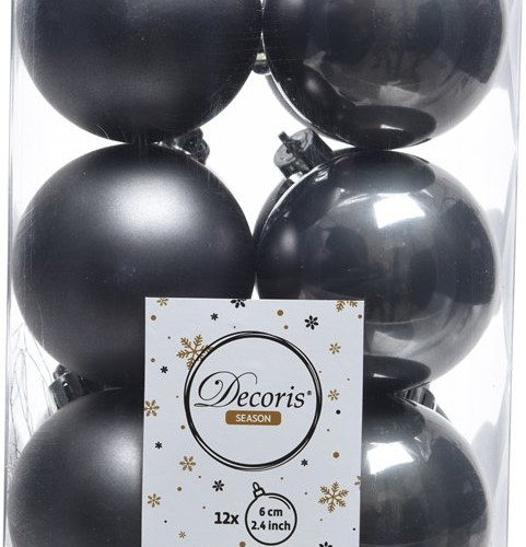 Набор пластиковых шаров Дивный 60 мм, стальной, 12 шт, Kaemingk (021990)