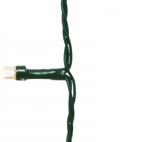 Светодиодная гирлянда с контроллером Алмазная россыпь 9.9 м., 220 V, 100 LED ламп теплого свечения, зеленый ПВХ провод, Kaemingk (490509)