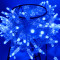 Светодиодная нить 100 синих LED ламп, 10 м., 24В, мерцание, прозрачный провод ПВХ, Teamprof (TPF-S10CF-24V-CT/B)