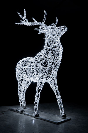 Светодиодная фигура Олень серебряный Premium 3,5 м., Conso (OL353s350)
