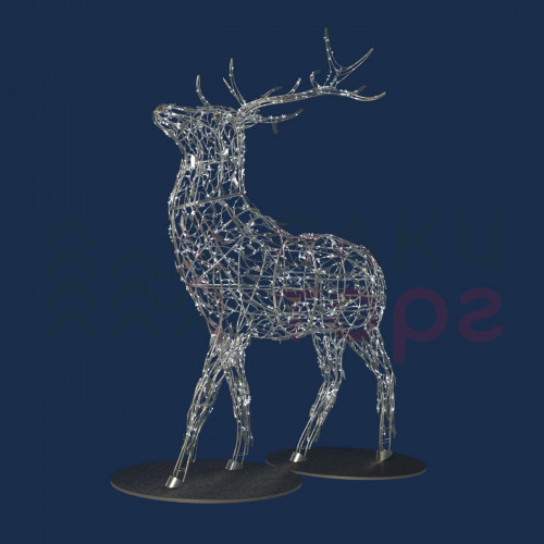 Светодиодная фигура Олень серебряный Premium 3,5 м., Conso (OL353s350)