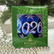 Стеклянный шар 2026 год 95 мм., синий, стекло, Ёлочка (С309/1)