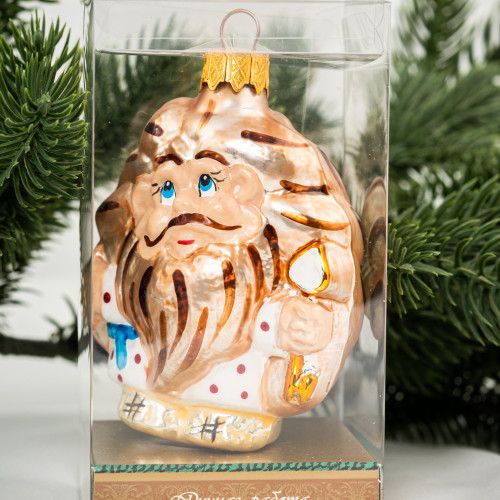 Елочное украшение Леший, стекло, 10 см., 1 шт., Витус (А413) в Санкт-Петербурге