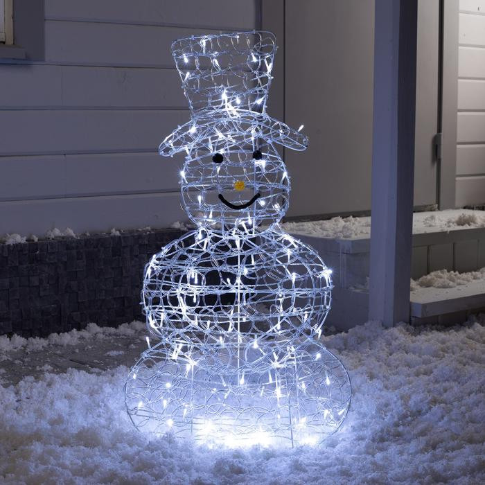 Светодиодная фигура Снеговик 48×89×22 см., металл, 31 В, Luazon Lighting (7028252) в Белгороде