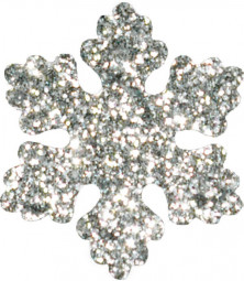 Снежинка из пенофлекса Облачко 120 мм., серебро, ПромЕлка (CO-120SILVER)