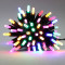 Светодиодная нить Самоцветы 100 разноцветных LED ламп, 10 м., 220В, зеленый провод, Beauty Led (SAM100-13-2M)