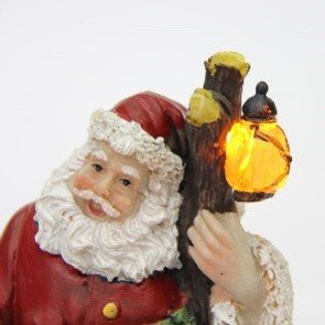 Новогодняя фигура, Санта с детьми и медвежонком с подсветкой, h-13 см (FQ14032-3)