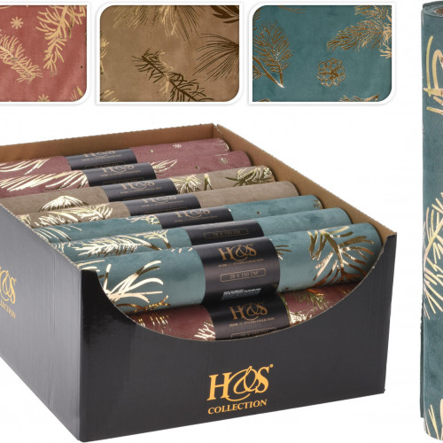 Новогодняя дорожка для стола Сияние Арктики 28*270 см., бирюза, Koopman (767612280/3)