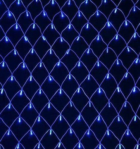 Электрическая сетка 200 ламп, 1,5х2 м., синий цвет (SET2-blue)