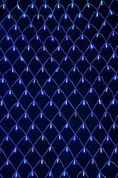 Электрическая сетка 200 ламп, 1,5х2 м., синий цвет (SET2-blue)