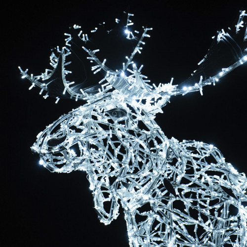 Светодиодная фигура Лось серебряный Premium 2,5 м., Conso (OL185-i91)