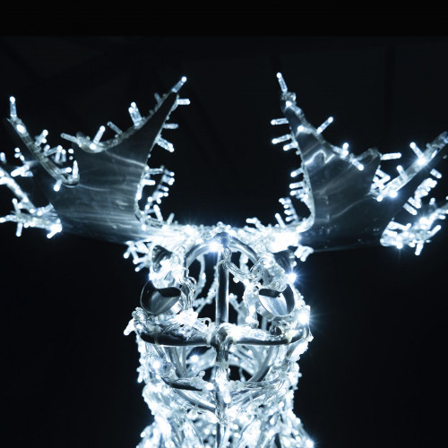 Светодиодная фигура Лось серебряный Premium 2,5 м., Conso (OL185-i91)